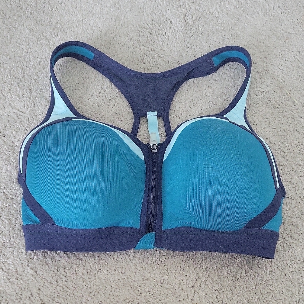 Teal and Navy Sports Bra